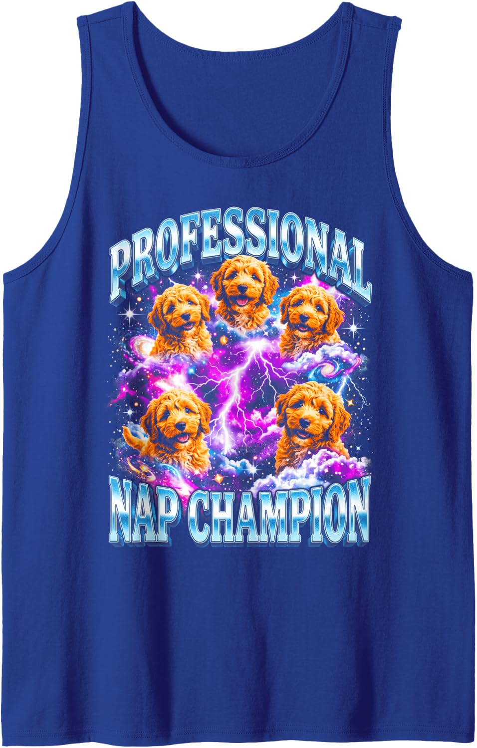 Cockapoo Mom Funny Nap Lover for Dog Owners Sleeveless Tank Top - Royal Blue