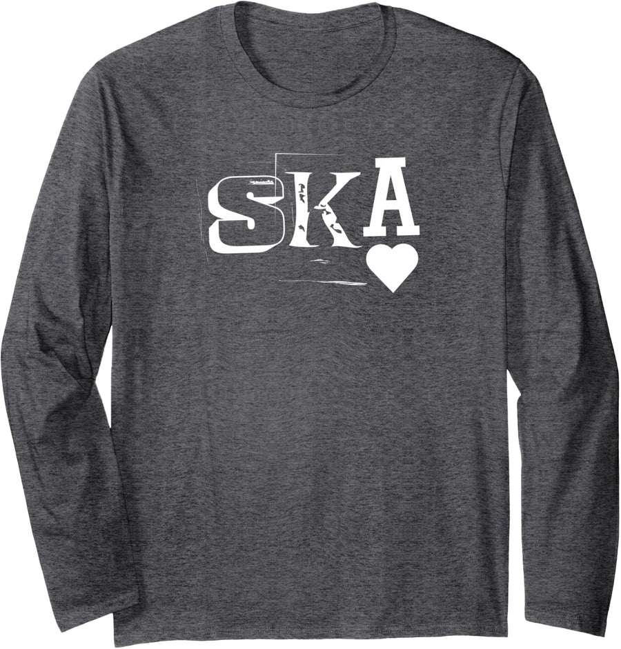 Punk Ska Music Long Sleeve T-Shirt - Adult Unisex Dark Heather Grey