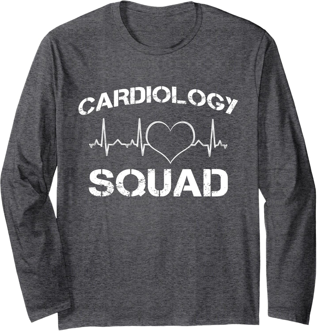 Cardiac Nurse Cardiology CNS Nursing RN Long Sleeve T-Shirt - Adult Unisex Dark Heather Grey