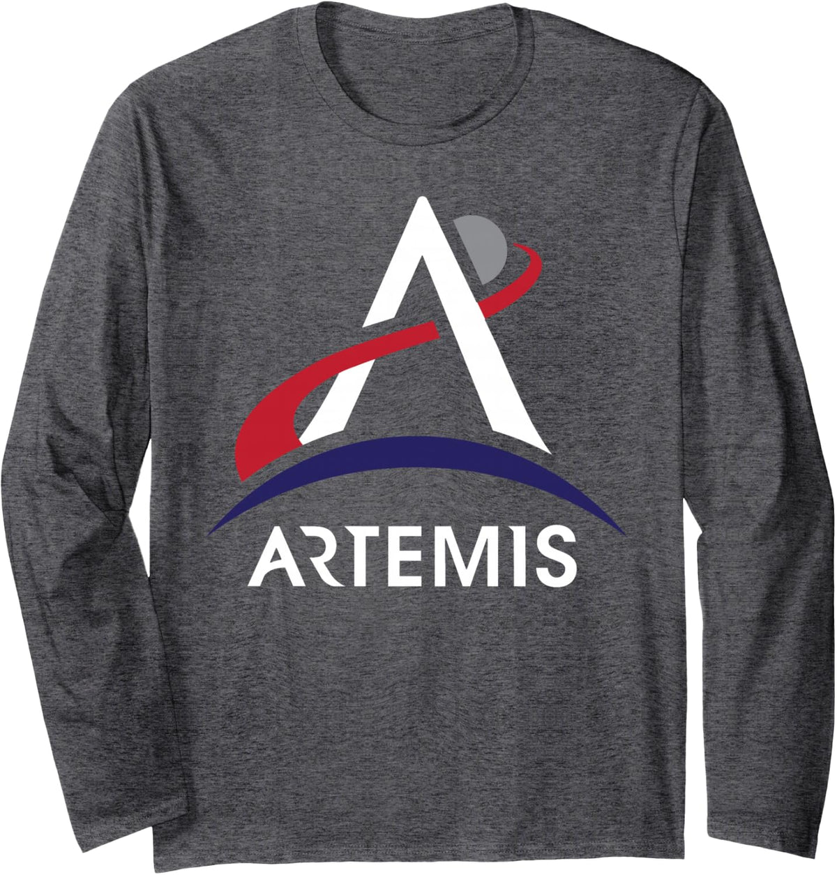 Project Artemis Program Logo Long Sleeve T-Shirt - Adult Unisex Dark Heather Grey