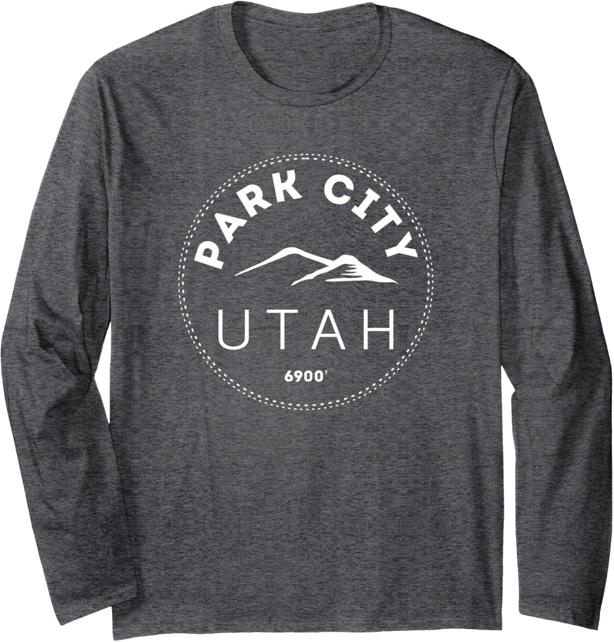 Park City Utah - Rocky Mountain UT Long Sleeve T-Shirt - Adult Unisex Dark Heather Grey