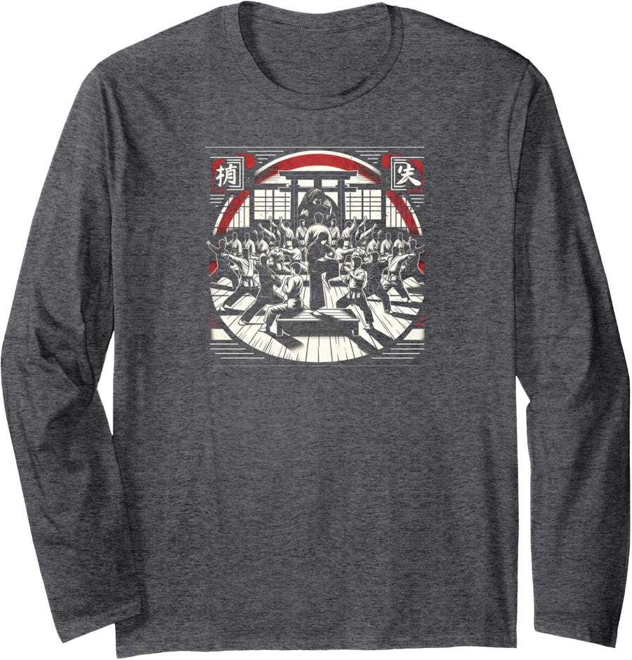 Martial Arts Long Sleeve T-Shirt - Adult Unisex Dark Heather Grey