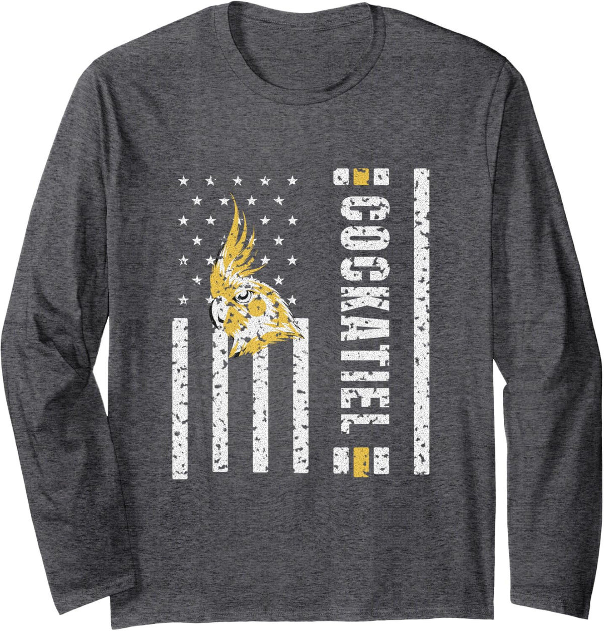 Cockatiel - Cheek Patches of Pure Sass - Cockatiel Owner Long Sleeve T-Shirt - Adult Unisex Dark Heather Grey