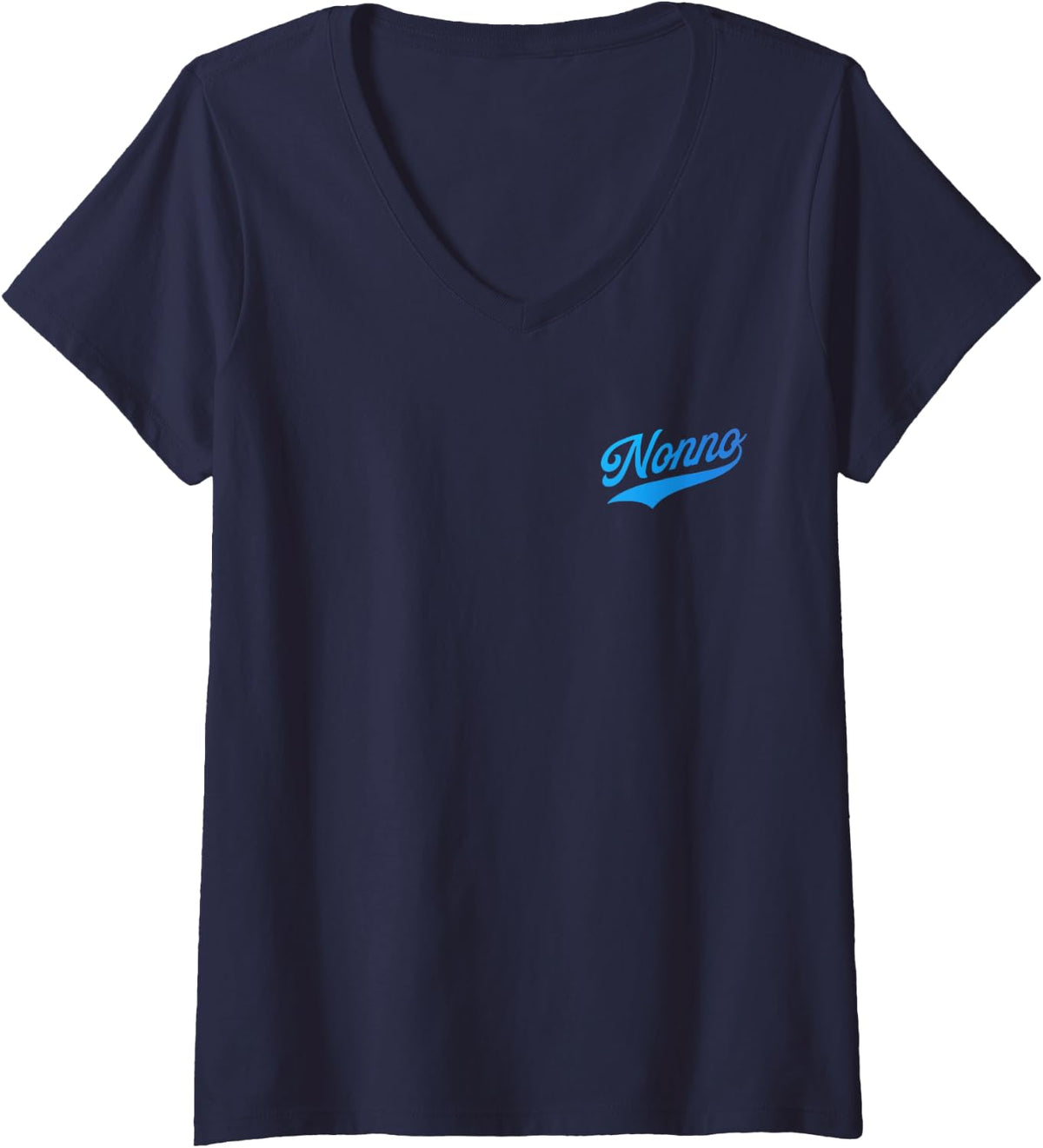 Womens Nonno V-Neck T-Shirt - Navy Blue