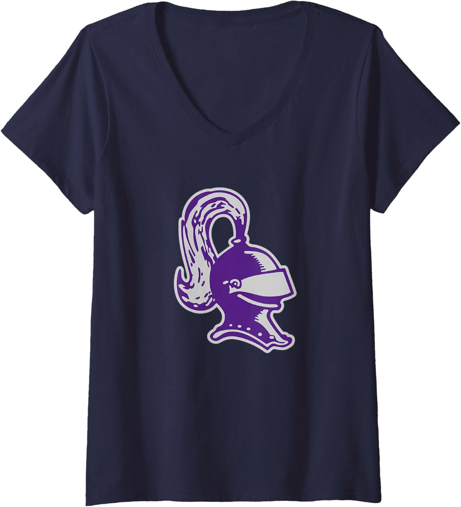 Women's Memorial Knights V-Neck T-Shirt - Navy Blue