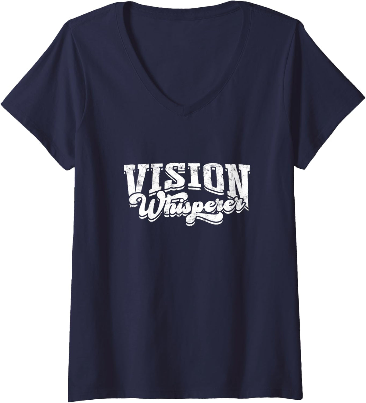 Women's Vision Whisperer - Vision V-Neck T-Shirt - Navy Blue
