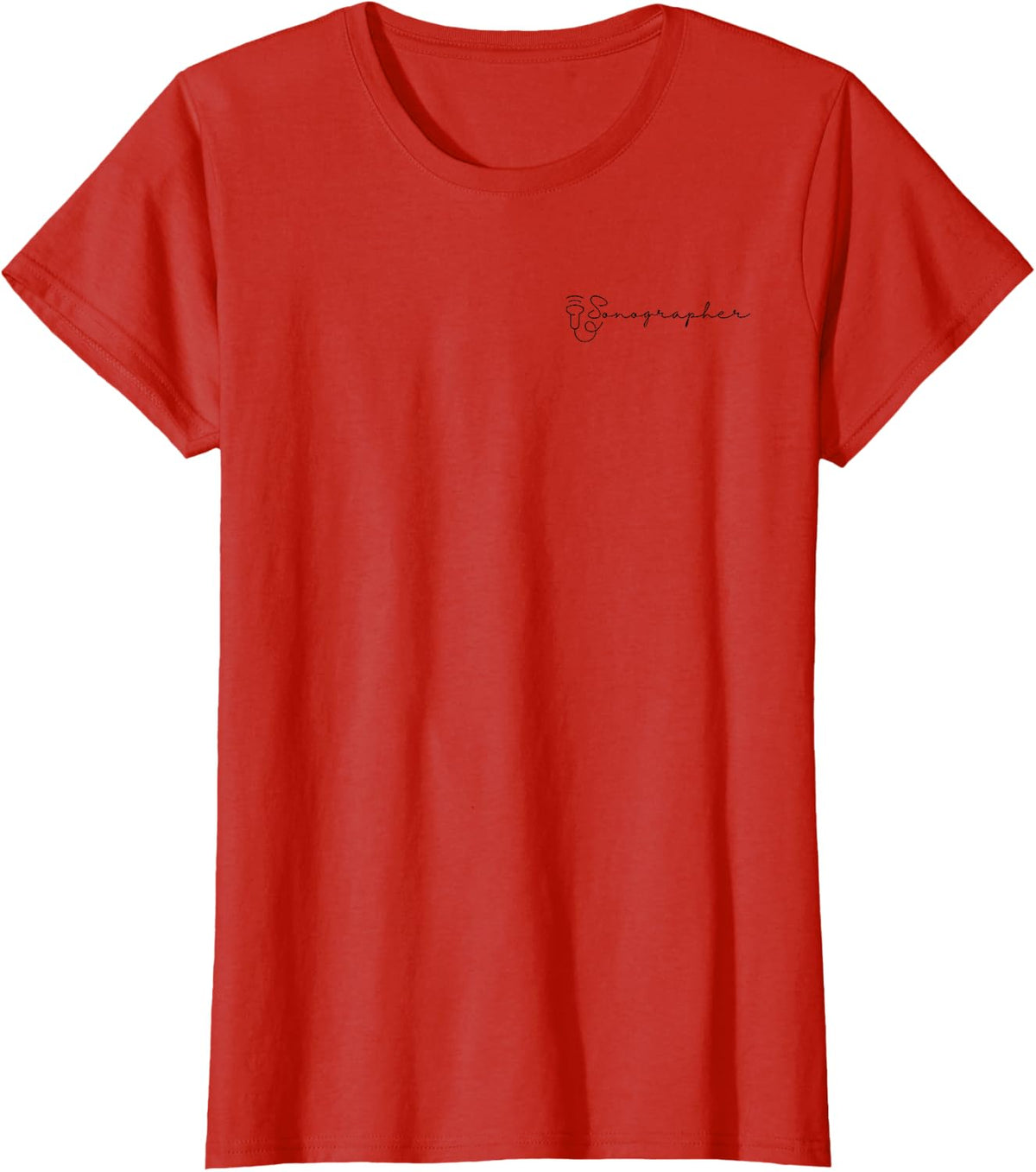 Sonographer (Ultrasound Technologist) T-Shirt - Red