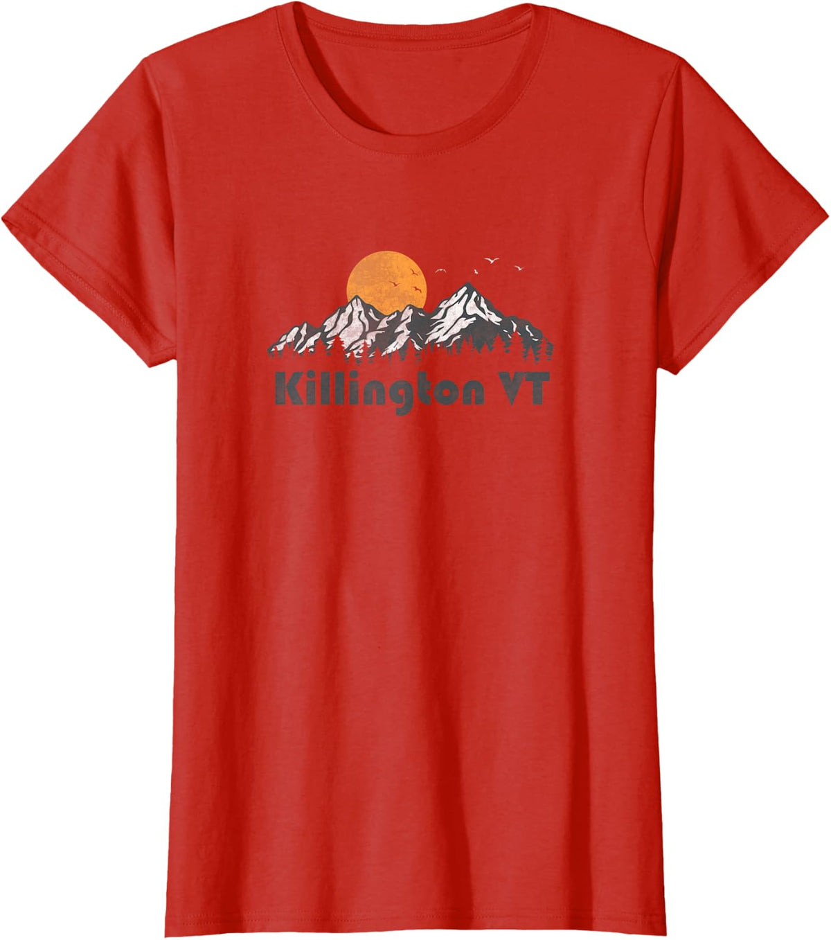 Retro Killington Vermont Vintage 80s Mountain Graphic T-Shirt - Red