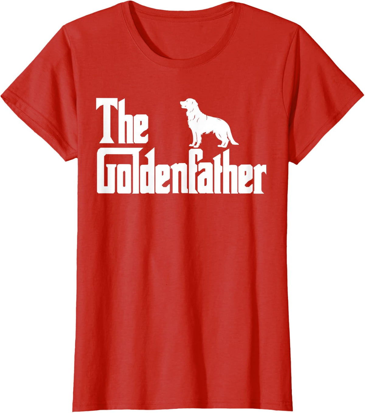 The GoldenFather Funny Golden Retriever Dad Shirt Men Gifts T-Shirt - Red