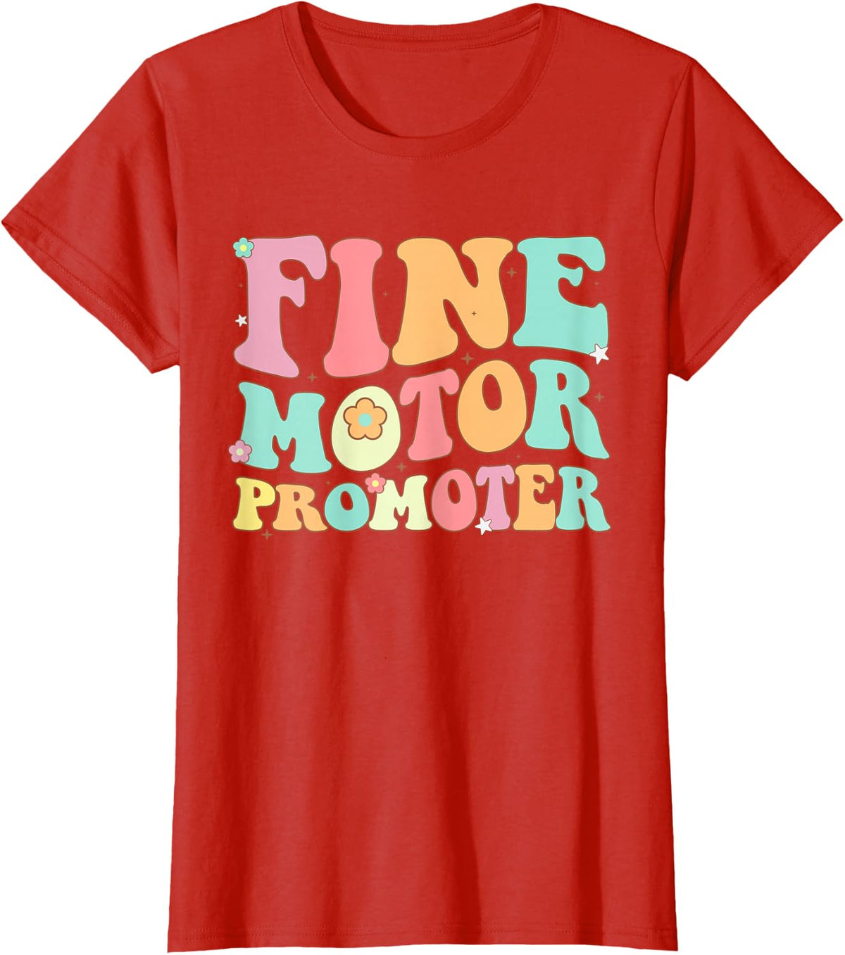 Groovy Fine Motor Promoter Occupational Therapy OT Therapist T-Shirt - Red