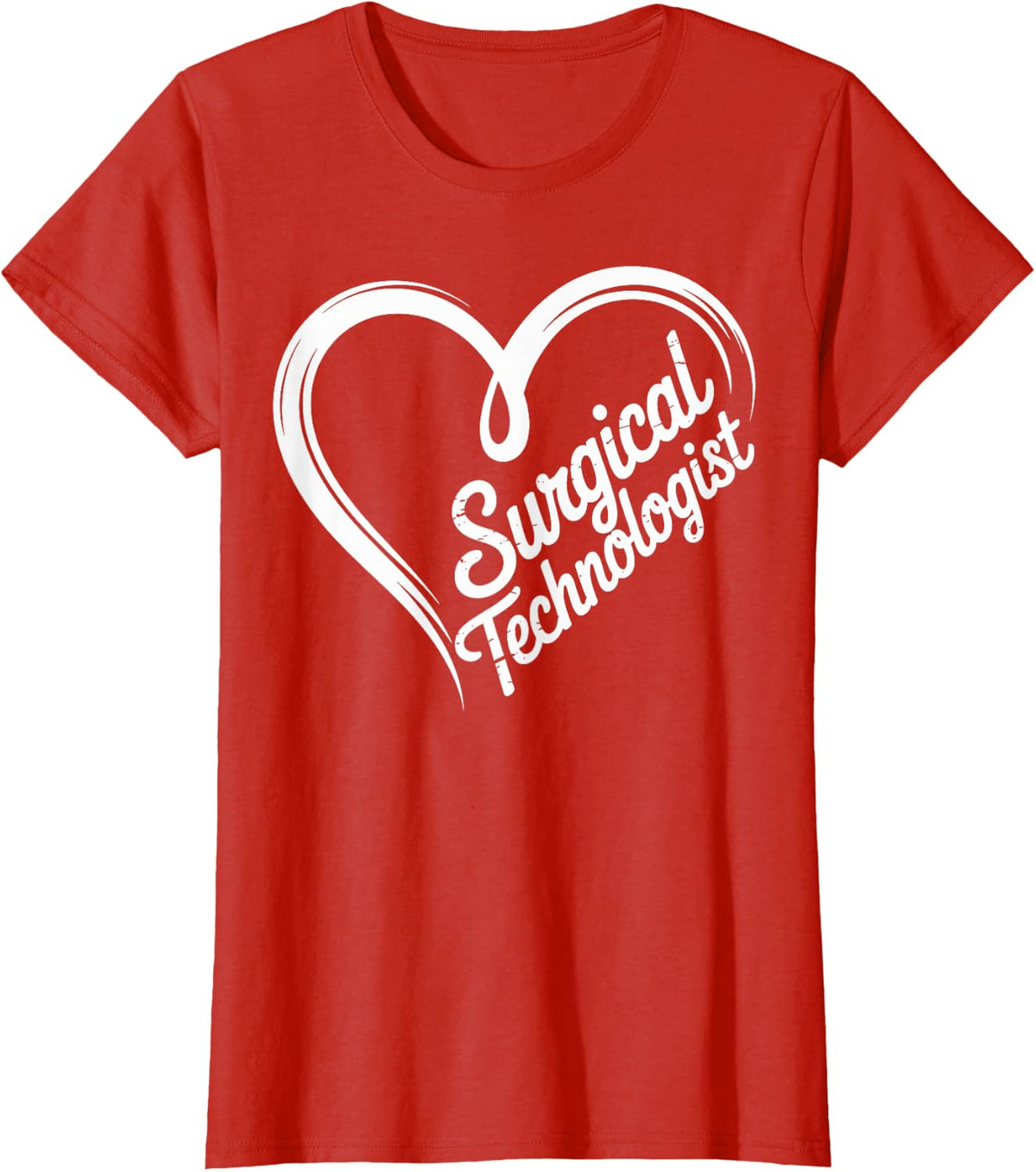 Certified Surgical Technologist Heart Surgical Tech T-Shirt - Red