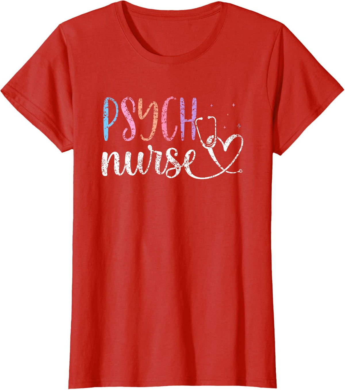 Psychiatric Nurse Nursing Psychiatry T-Shirt - Red