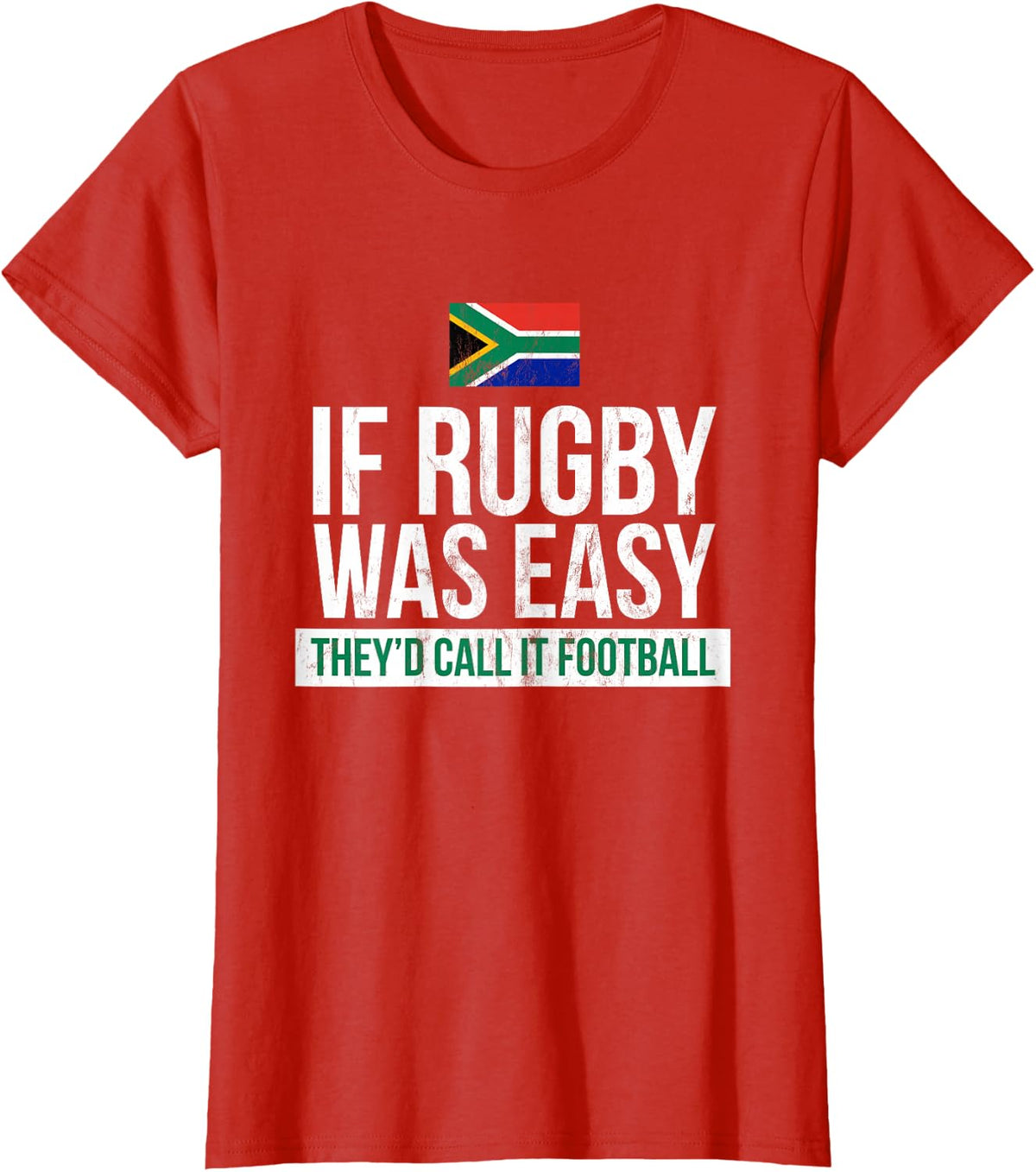 Fun South Africa Rugby Rugby T-Shirt - Red
