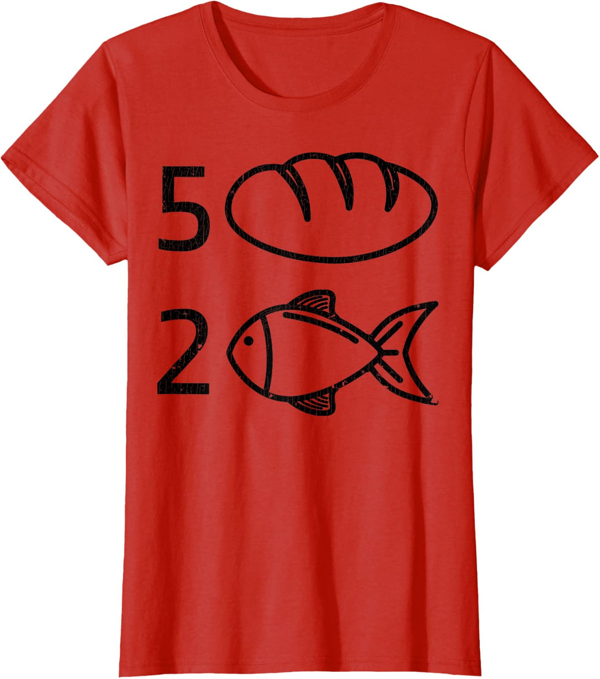 5 Loaves Shirt 5 Loaves And 2 Fishes T-Shirt - Red