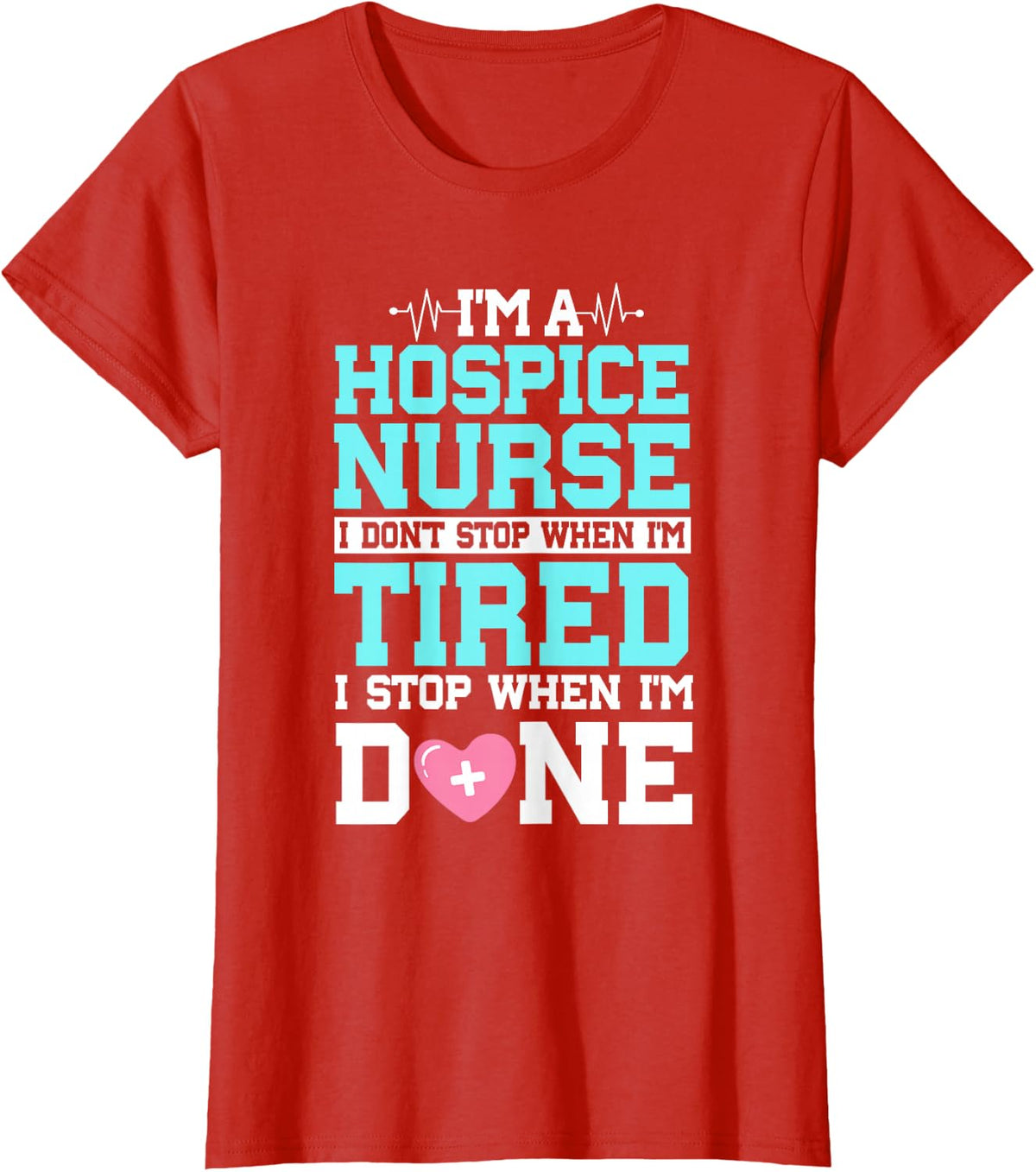 Hospice Nurse CHPN CHPLN Healthcare Worker Palliative RN T-Shirt - Red