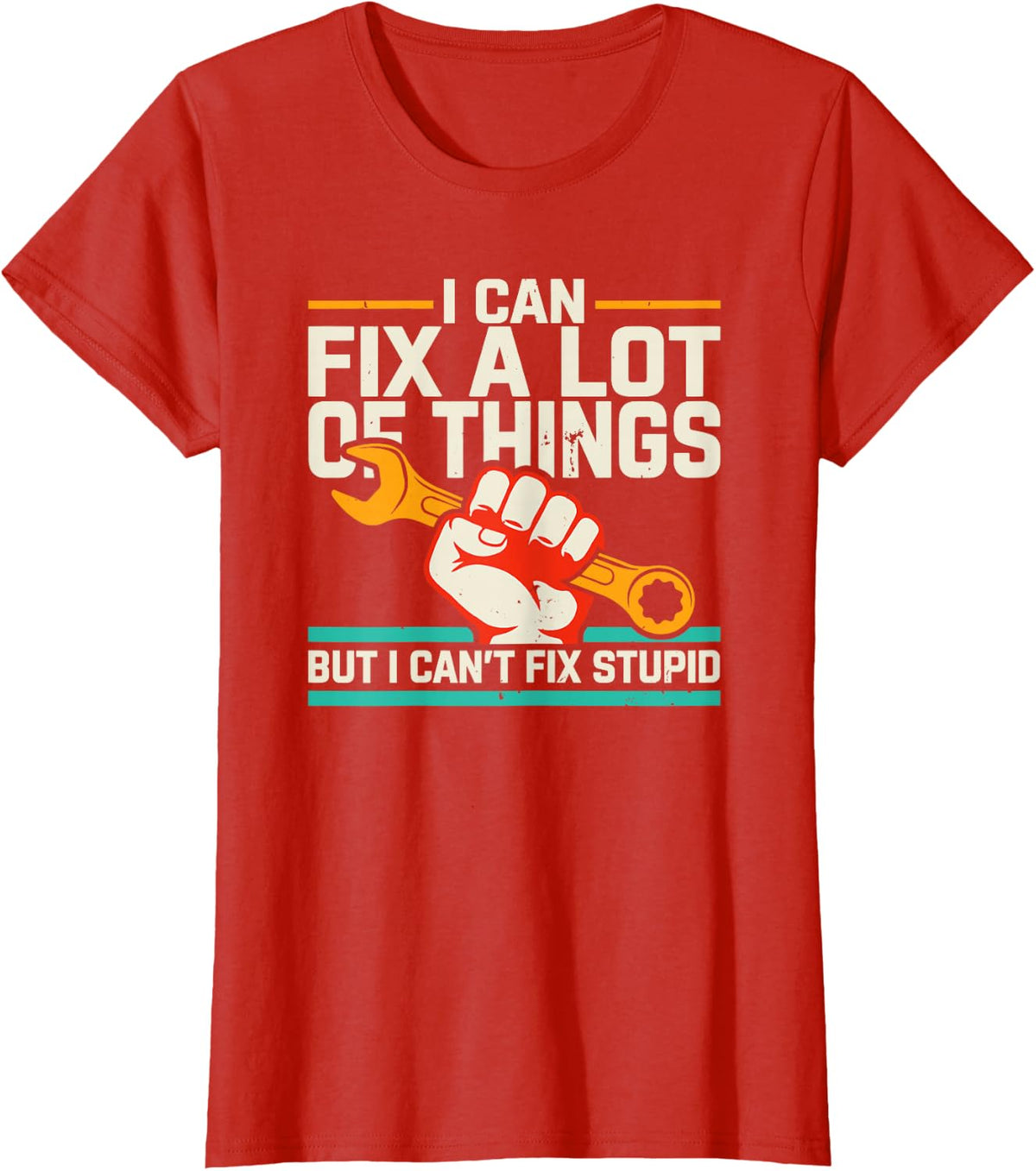 Sarcastic Auto Repair Humor for Men Who Work with Hands T-Shirt - Red