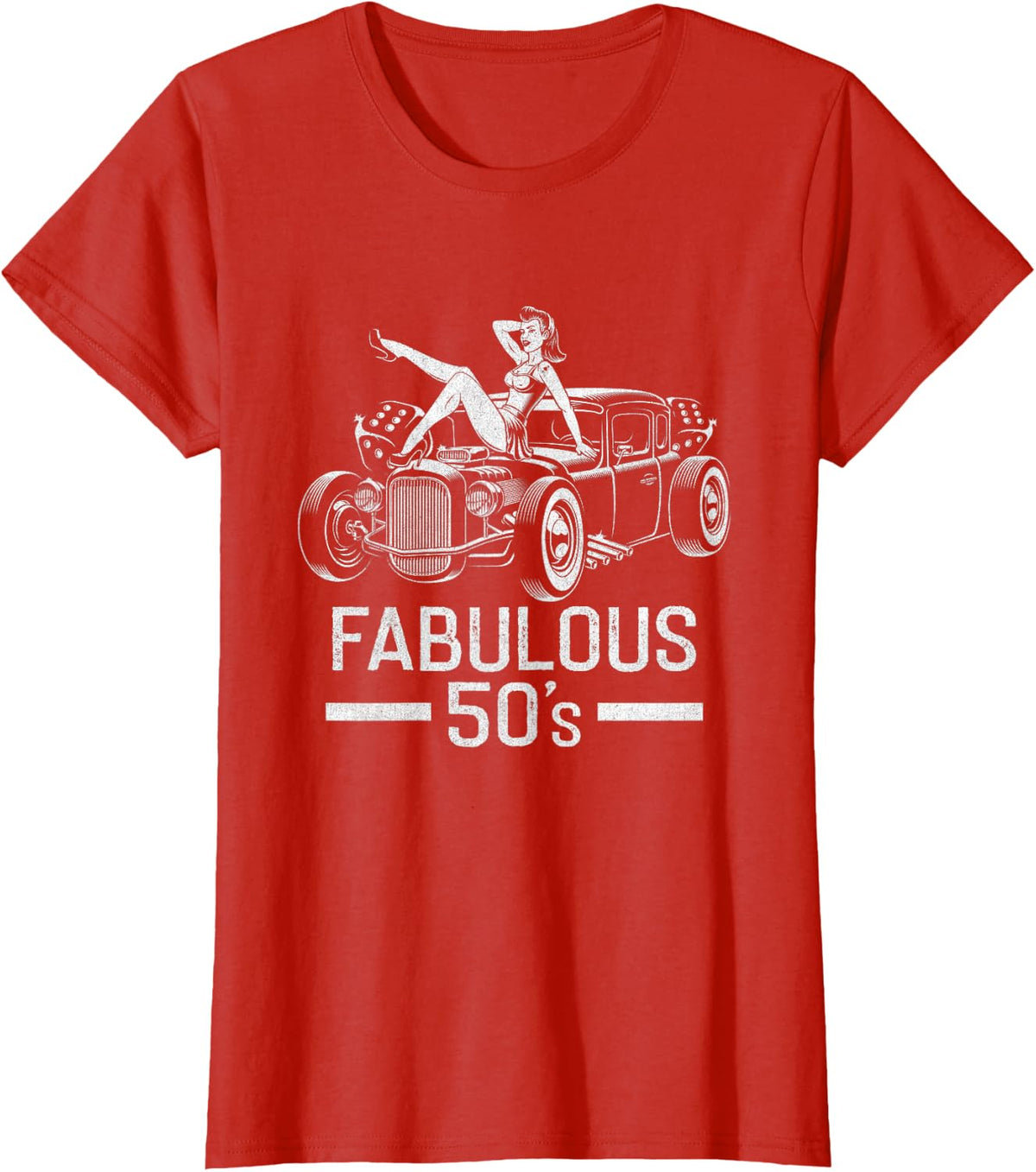 Sock Hop Costume Fabulous 50s for Greaser Babe T-Shirt - Red