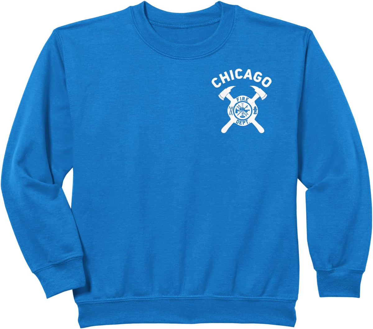 Illinois Fire Department Chicago Firefighter Sweatshirt - Royal Blue