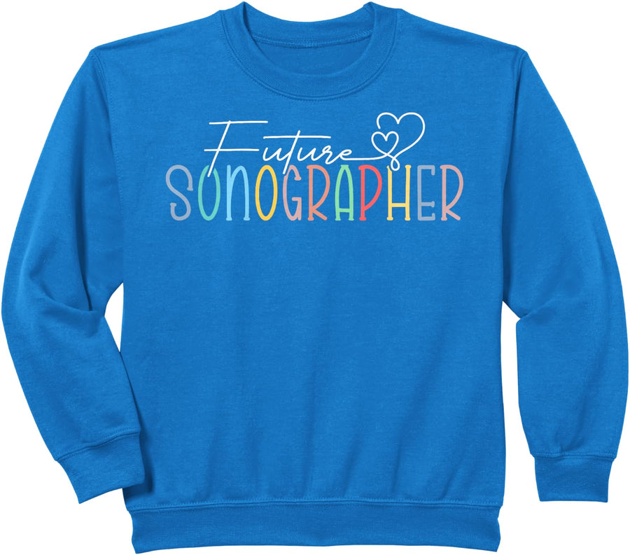 Future Sonographer Heart Sonography Student Sweatshirt - Royal Blue
