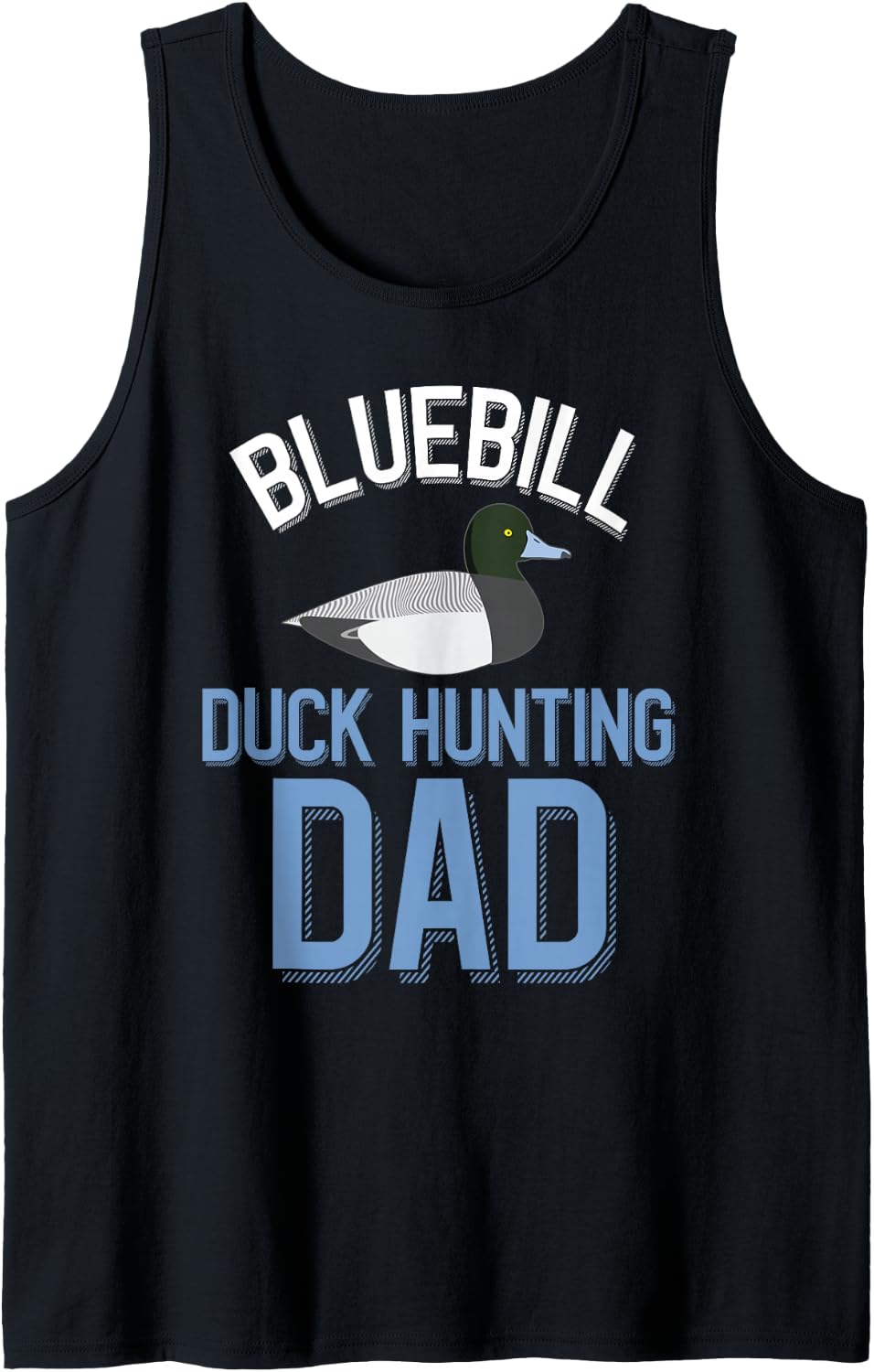 Men's Bluebill Duck Hunting Dad Sleeveless Tank Top - Black