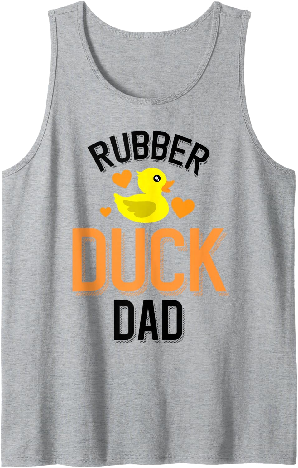 Men's Cute Rubber Duck Dad Duckie Lover Sleeveless Tank Top - Heather Grey