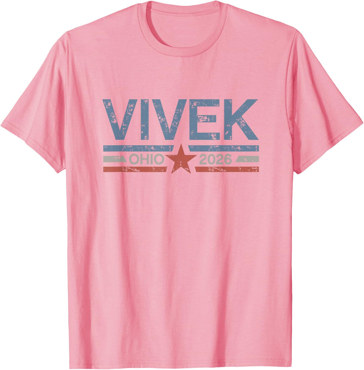 Vivek Ramaswamy Retro Grunge Vivek Governor 2026 T-Shirt - Pink