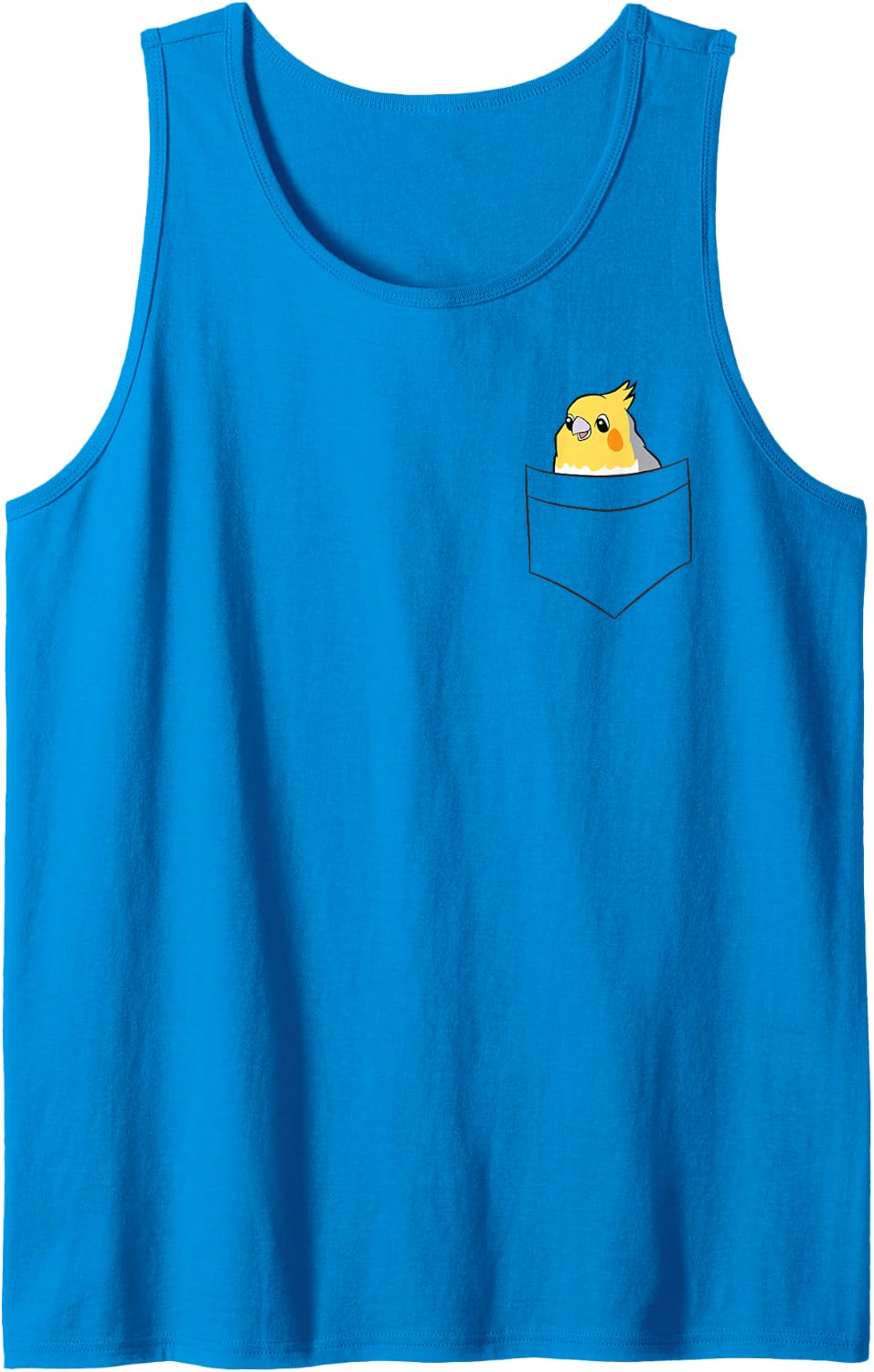Cute Cockatiel In The Pocket Ashenfallow Cockatiel Tank Top - Sapphire Blue