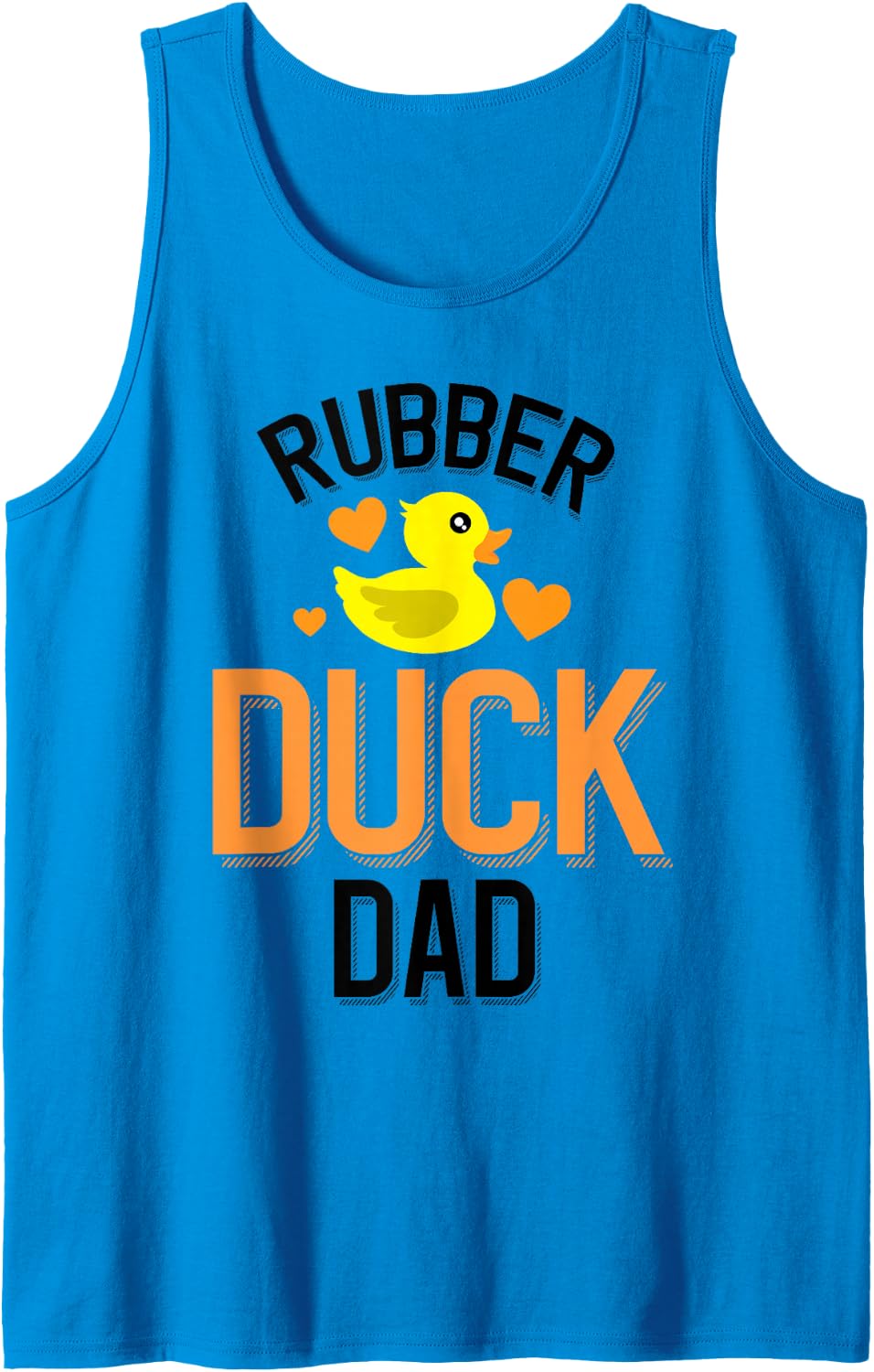 Men's Cute Rubber Duck Dad Duckie Lover Sleeveless Tank Top - Sapphire Blue