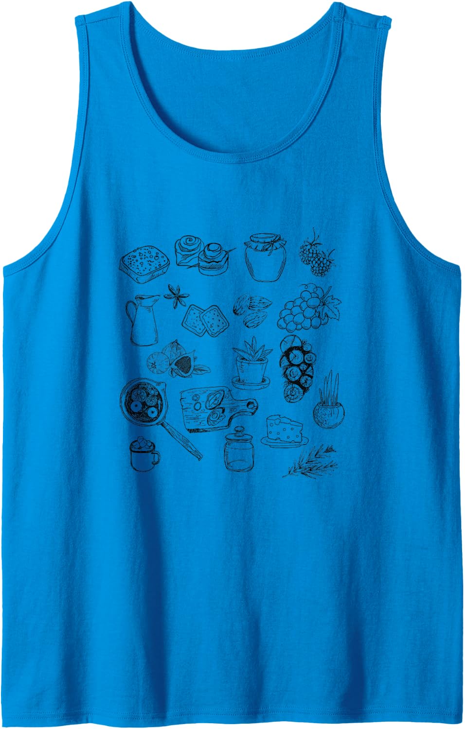 Chef Charcuterie Board Vintage Chef Baking Lover Foodie Sleeveless Tank Top - Sapphire Blue