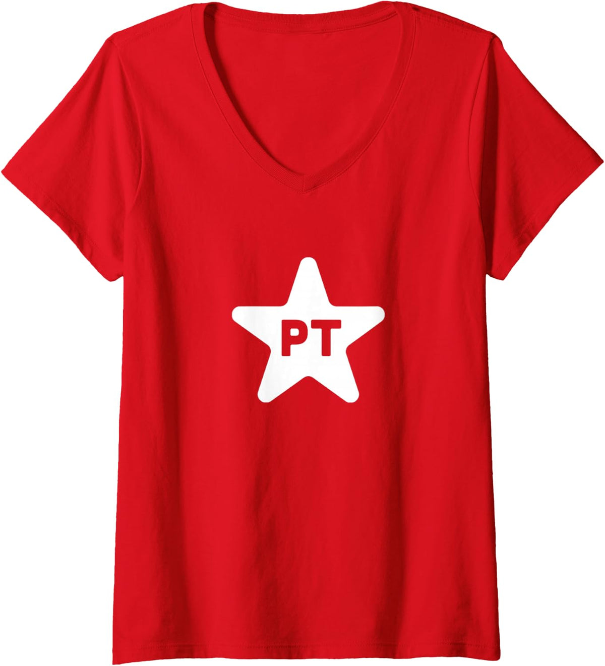 Women's Partido dos Trabalhadores- PT- Original Red V-Neck T-Shirt - Red