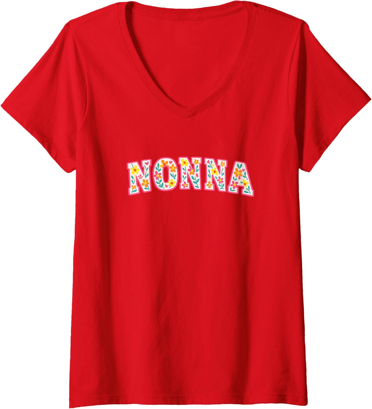 Women's Nonna V-Neck T-Shirt - Red