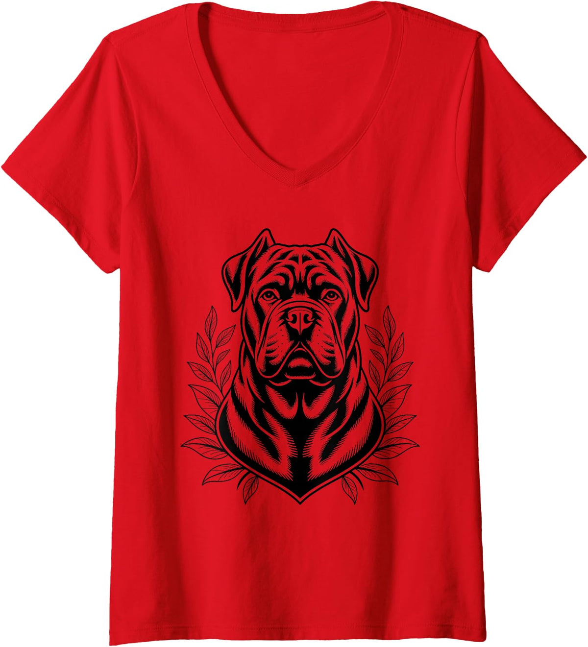 Women's Cute Cane Corso Art for Men Women Cane Corso Dog Lovers V-Neck T-Shirt - Red