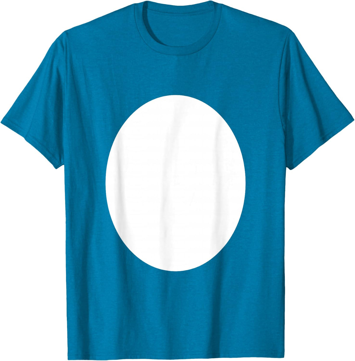 Black White Panda Bear Halloween Costume Cute Animal Belly T-Shirt - Sapphire Blue