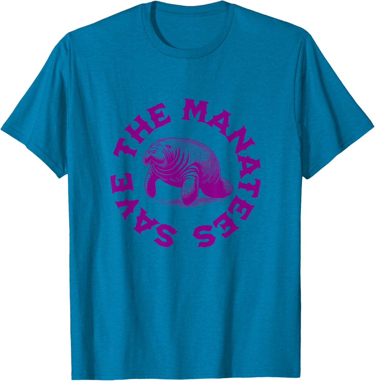 Save The Manatees T-Shirt - Sapphire Blue
