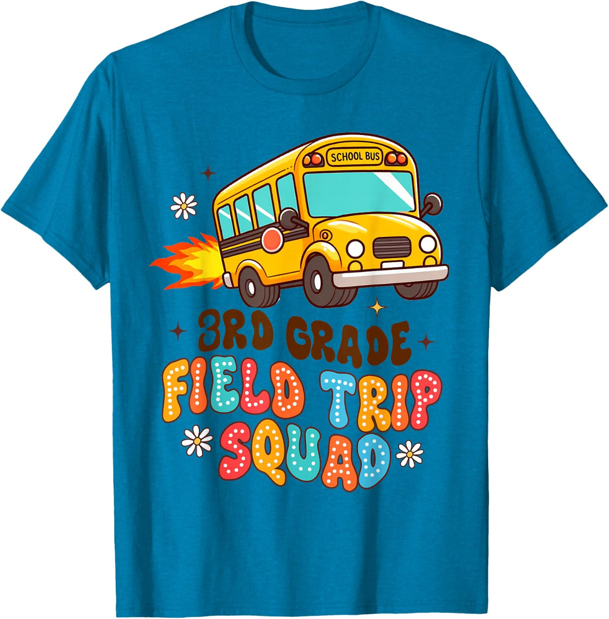 Field Day Field Trip Exploring 3rd Grade T-Shirt Tee Squad Shirts For Students Teachers - Sapphire Blue
