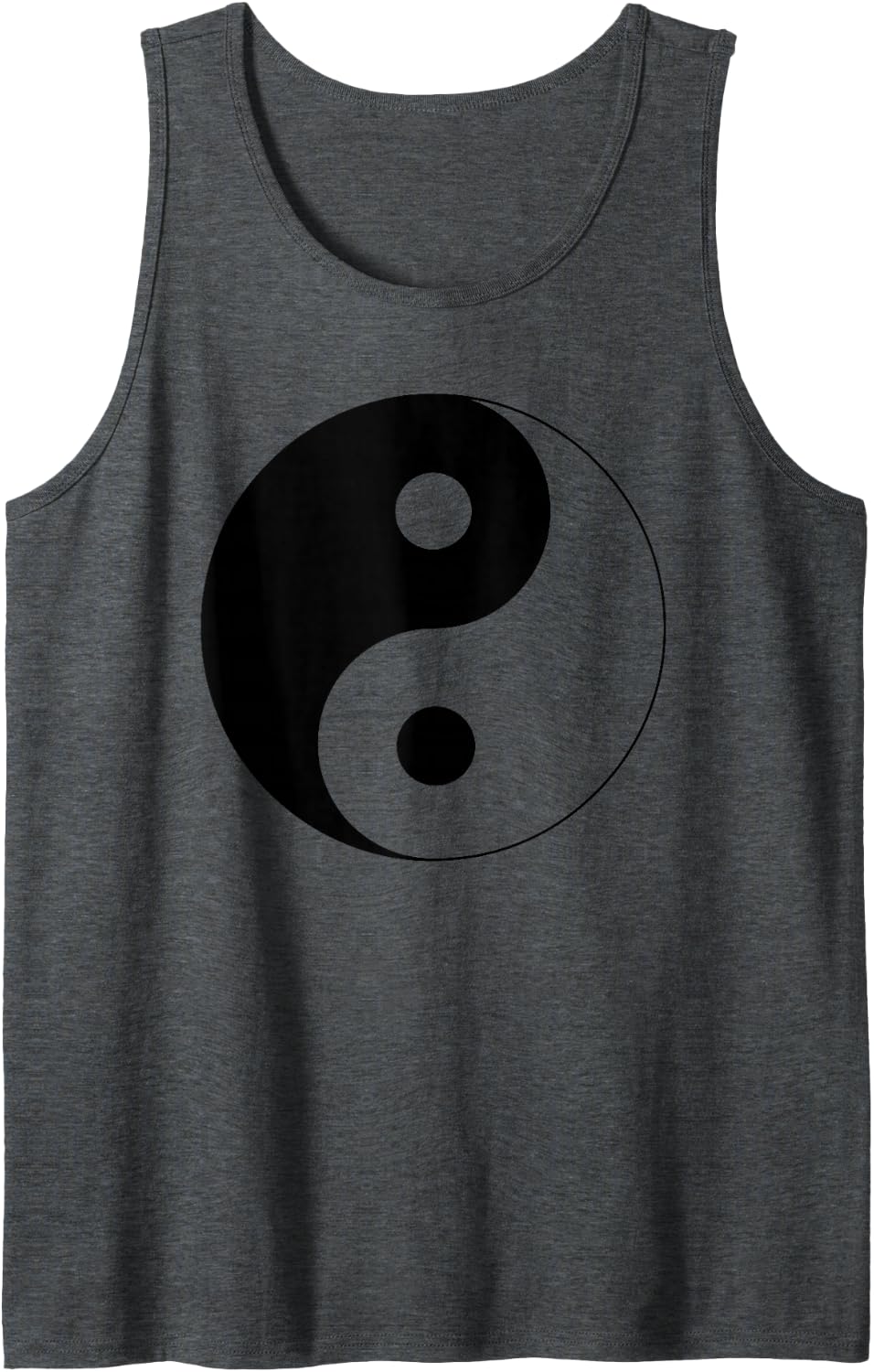 Yin Yang Symbol Tank Top - Dark Heather Grey