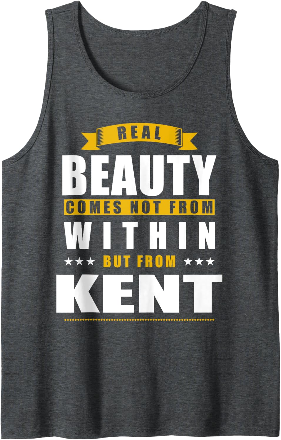 Kent - Funny Personalized City Gift Tank Top - Dark Heather Grey