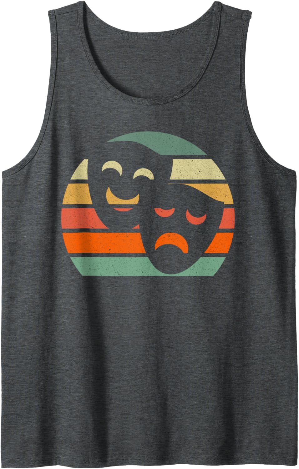 Vintage Theater Designs for Men Women Broadway Drama Musical Tank Top - Dark Heather Grey
