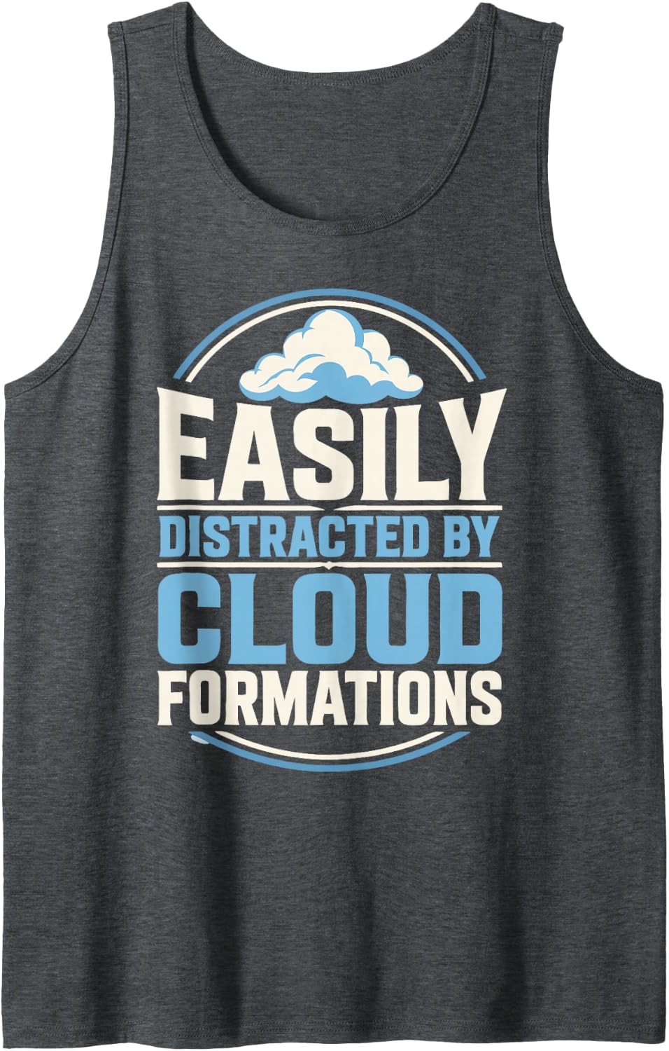 Cloud Formation Meteorology Weather Forecast Meteorologist Sleeveless Tank Top - Dark Heather Grey