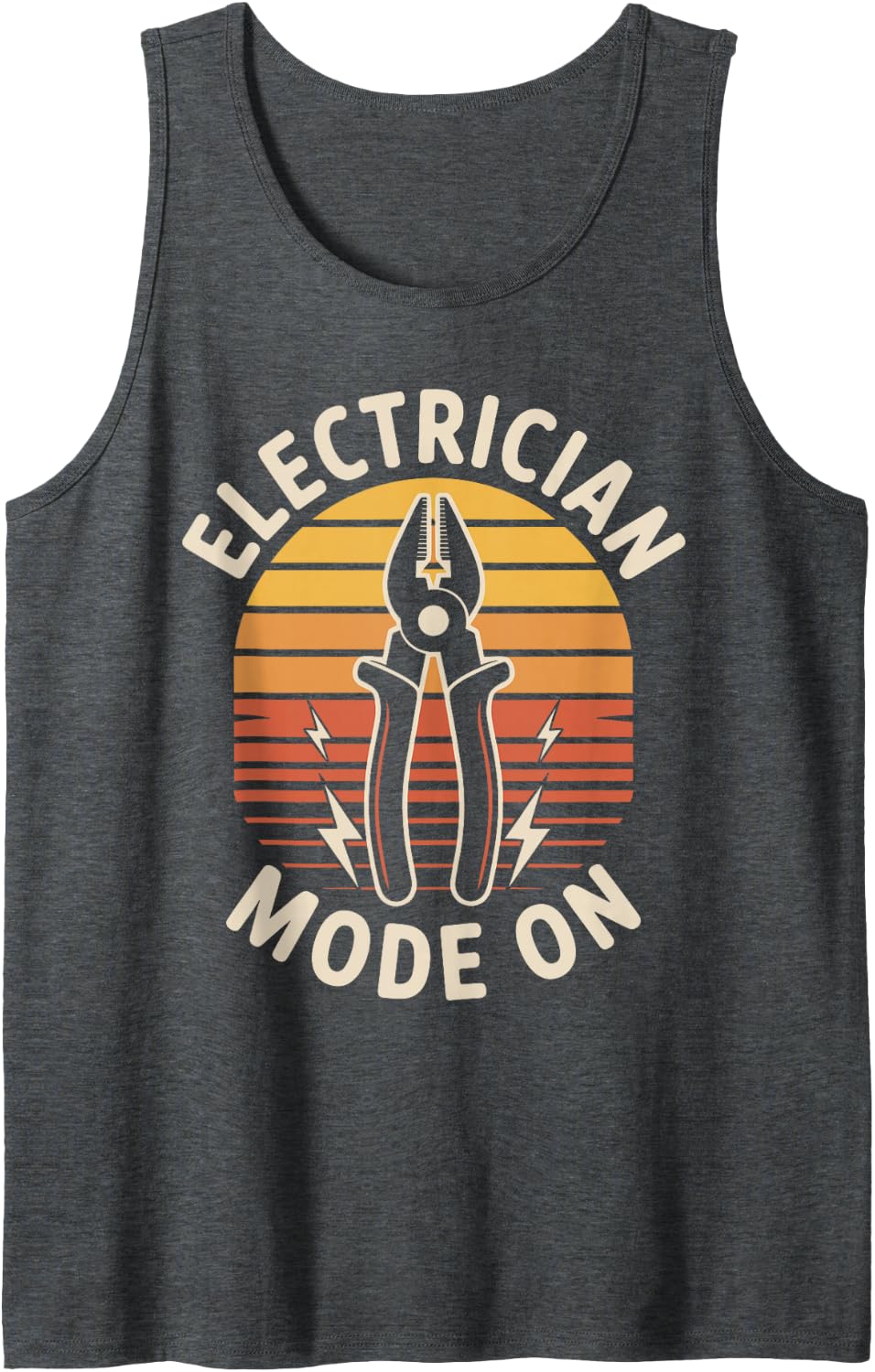 Electrician Mode On Tank Top - Dark Heather Grey