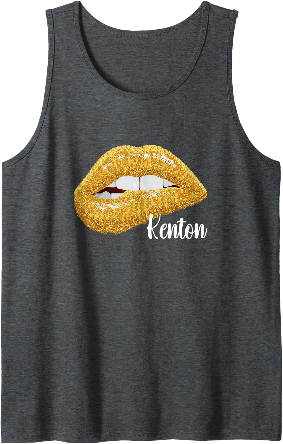 Kenton - First Name Gift Sleeveless Tank Top - Dark Heather Grey