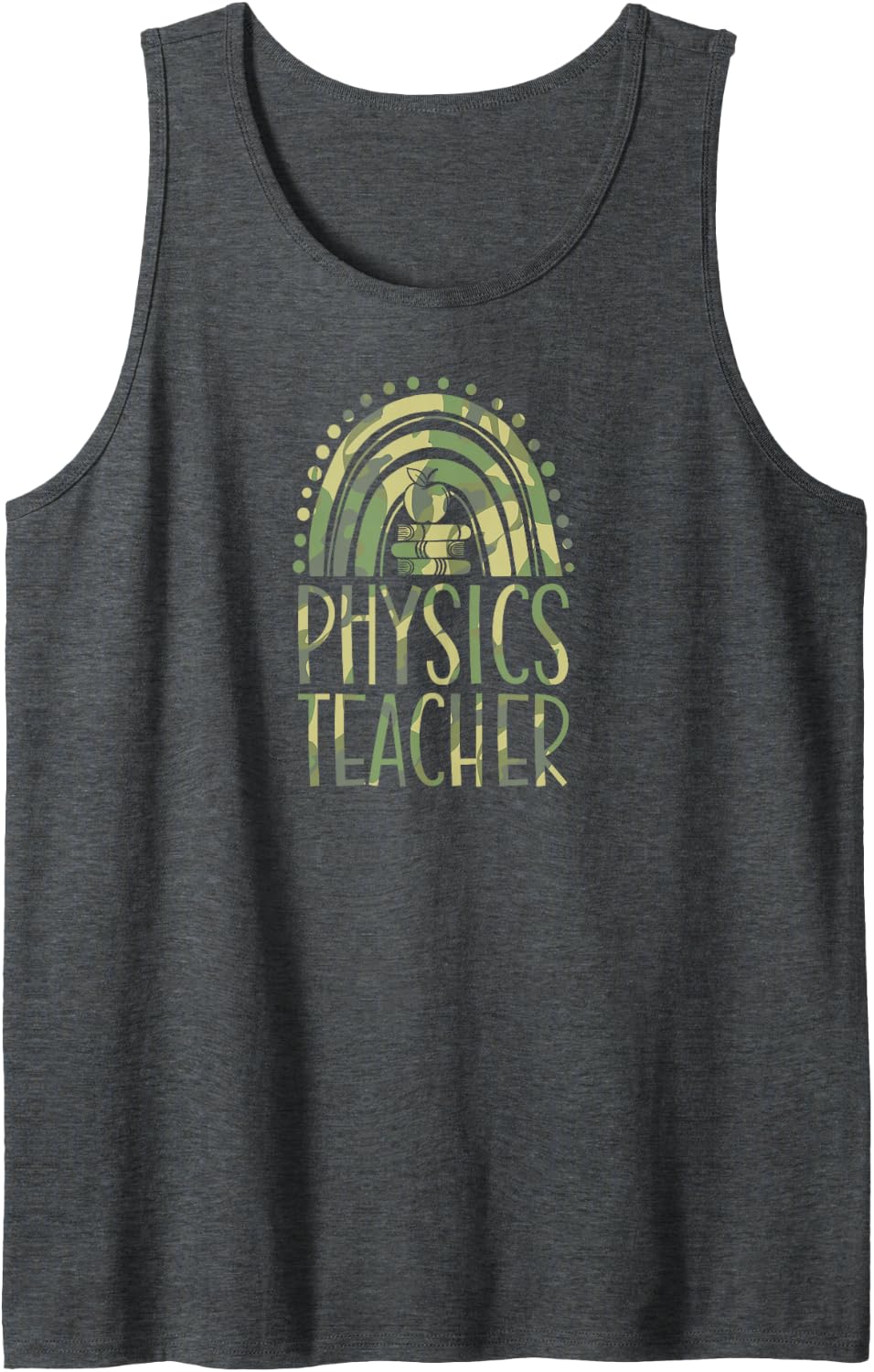 Physics Teacher Bohemian Rainbow Wholesome Aesthetic Sleeveless Tank Top - Dark Heather Grey