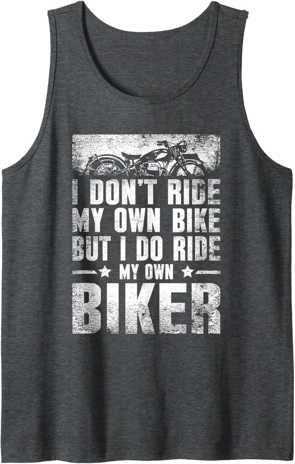 My Own Motorcycling Motorbikes Motorcycles Biker Tank Top - Dark Heather Grey