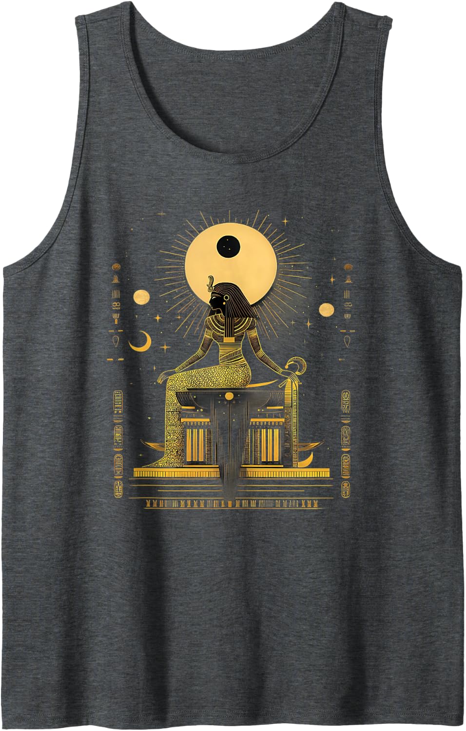 Ancient Egypt Cleopatra Egyptian God Tutankhamun Egyptology Tank Top - Dark Heather Grey