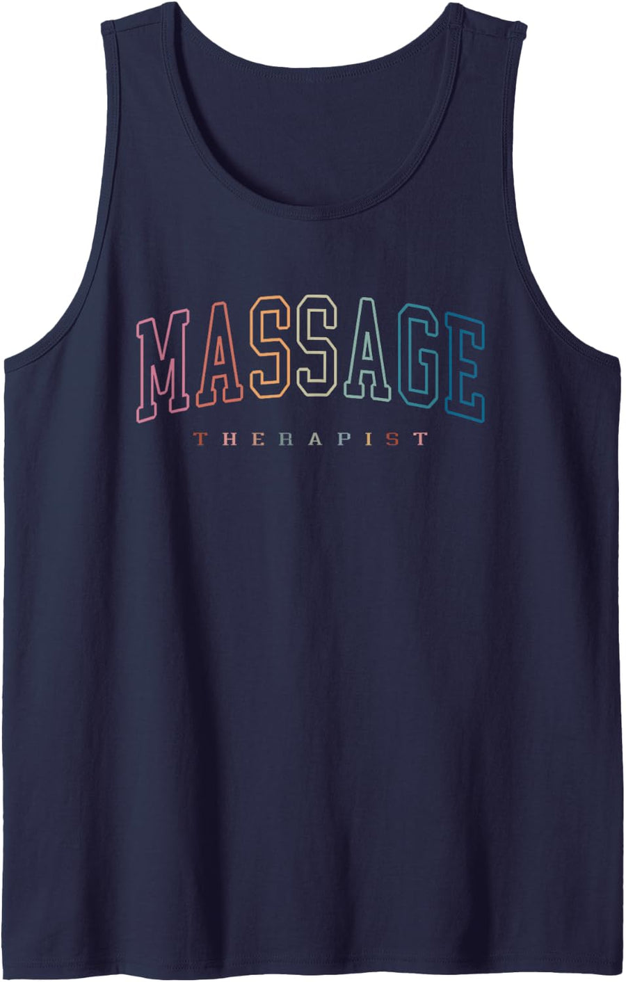Funny Massage Therapist Muscle Therapy Funny Massage Therapy Tank Top - Navy Blue