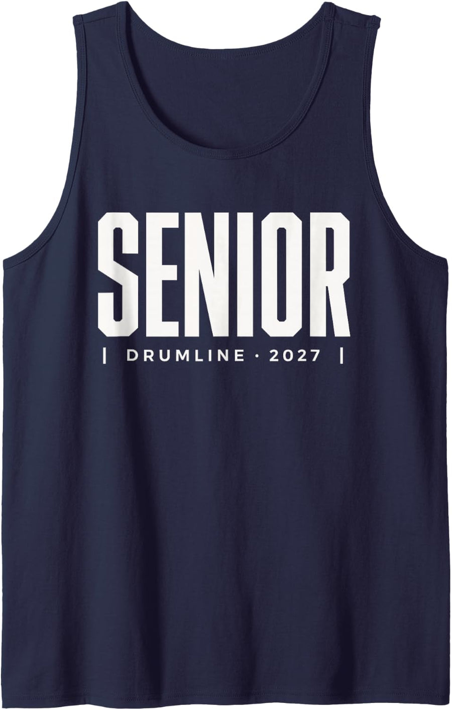 Drumline Senior 2027 Marching Band Graduation Tank Top - Navy Blue
