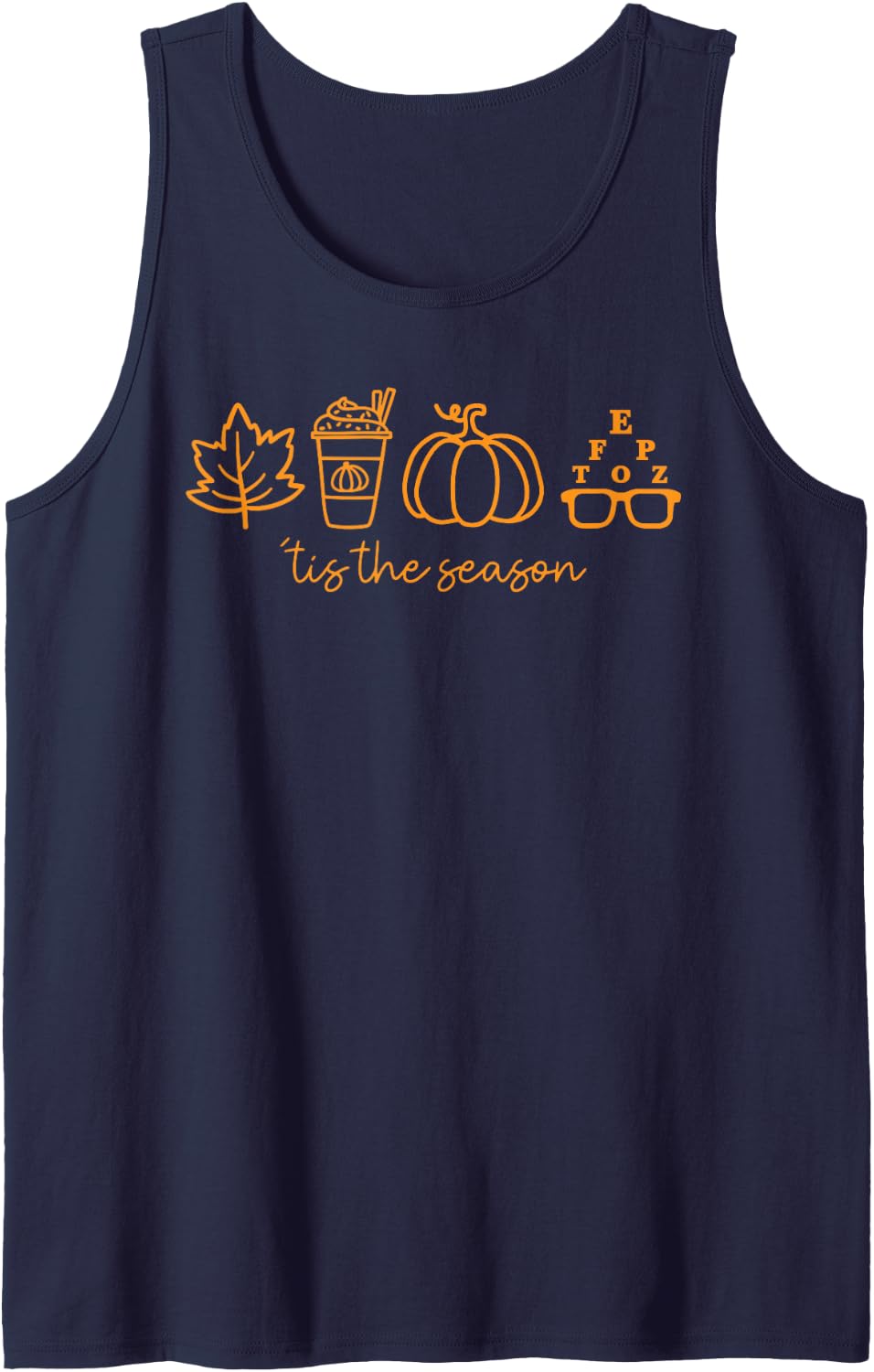 Tis The Season Future Optician Optometrist Dr Halloween Fall Sleeveless Tank Top - Navy Blue