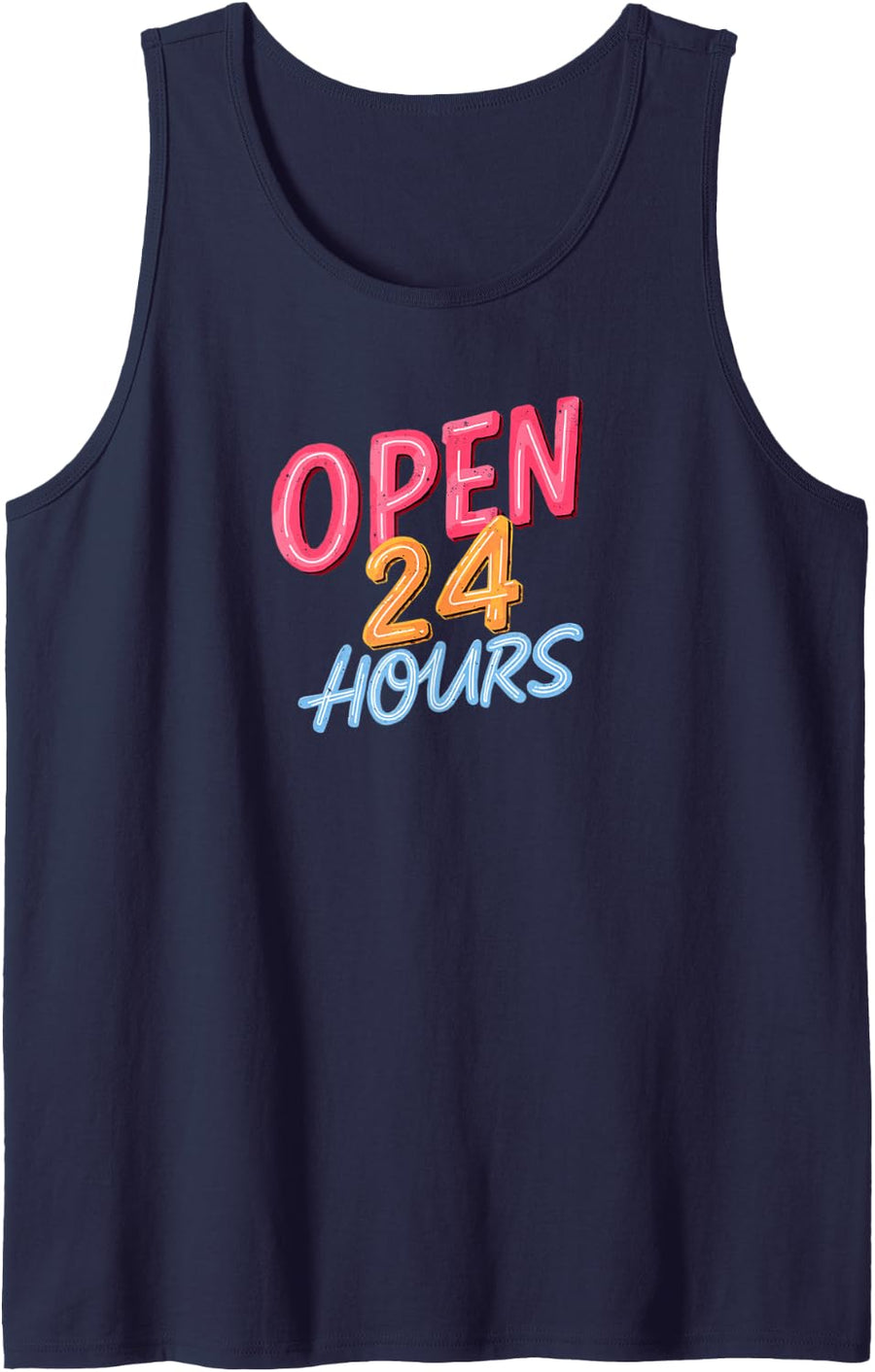 Open, 24 hours, Shop, PRIDE, gay pride, love, Love is Love Tank Top - Navy Blue