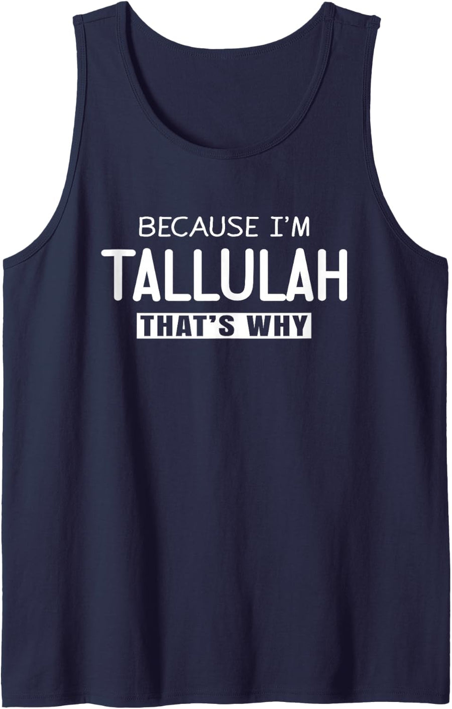 Tallulah Personalized Birthday idea Girl Women Name Tallulah Sleeveless Tank Top - Navy Blue