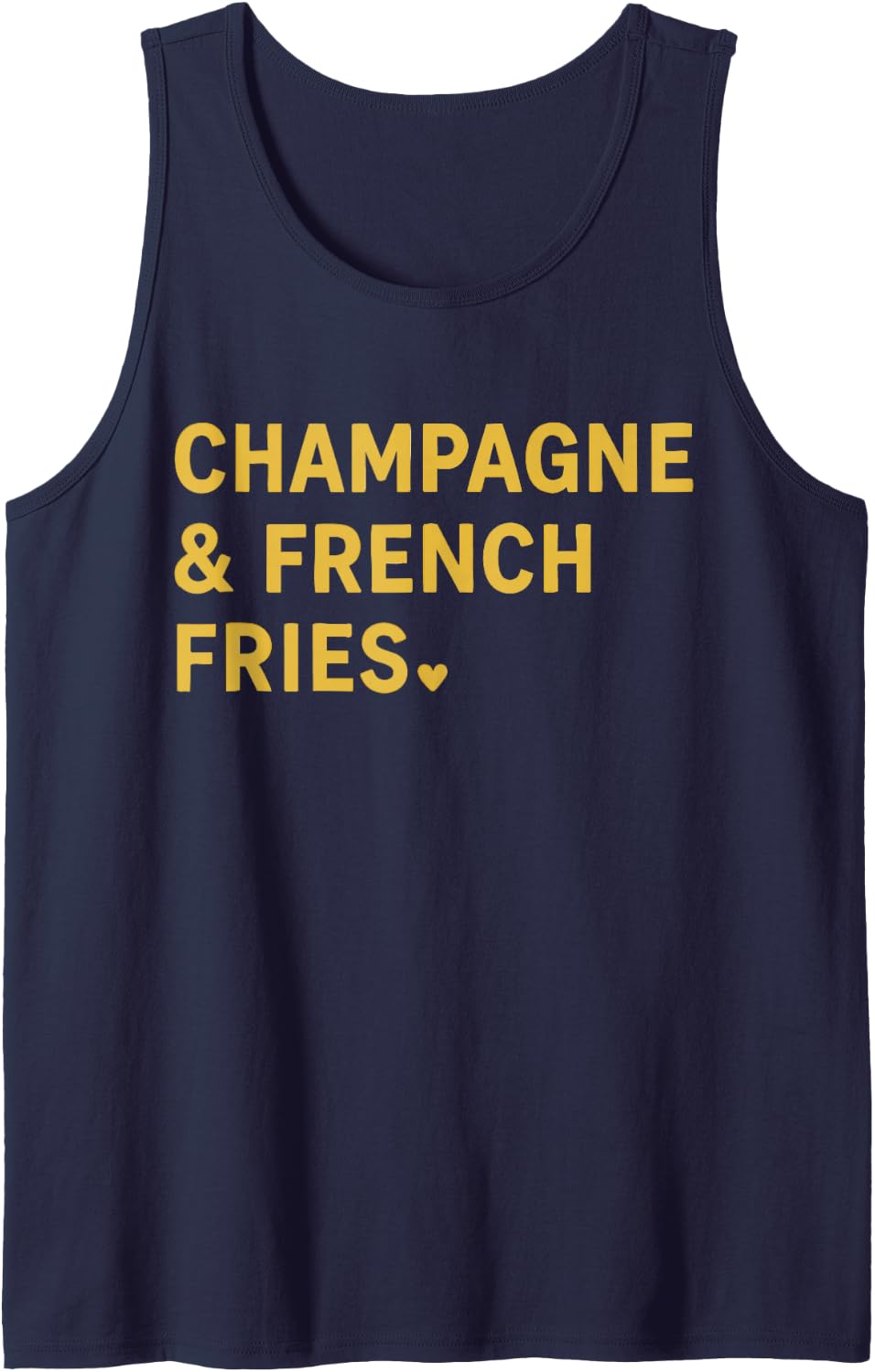 Champagne And French Fries Tank Top - Navy Blue